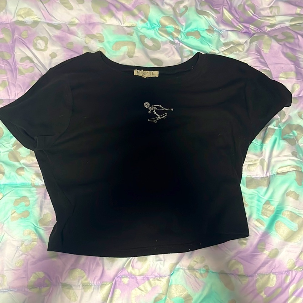 XL black Baby tee